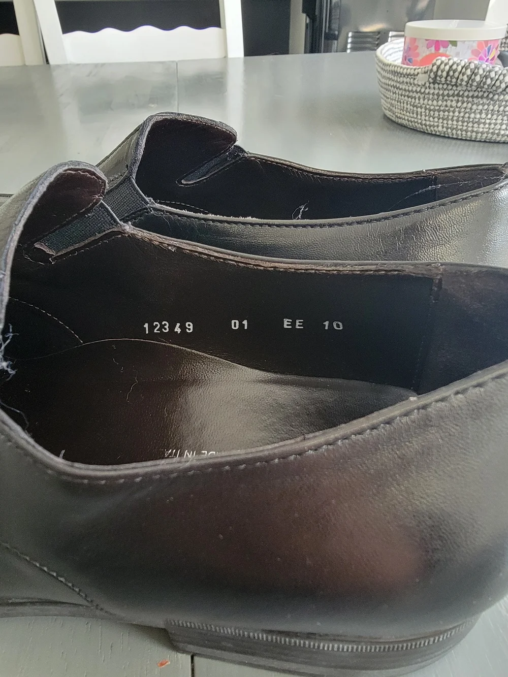 Santoni Blaze-1 Men's Black Leather Venetian Loafers Size 10 EE Wide Italy